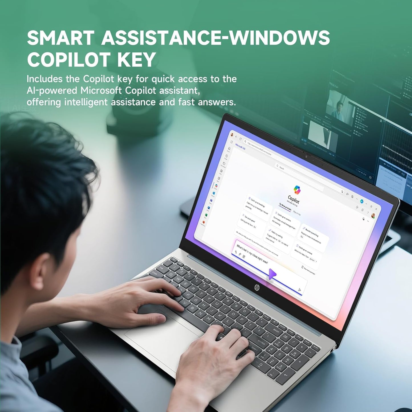 HP 15.6 Touchscreen Laptop Computer - 16GB RAM, 512GB SSD, Windows 11 Pro, FHD Anti-Glare, Intel Core i3-N305, Intel UHD Graphics, Copilot AI, Long Battery Life, Business Laptop for Work & Students