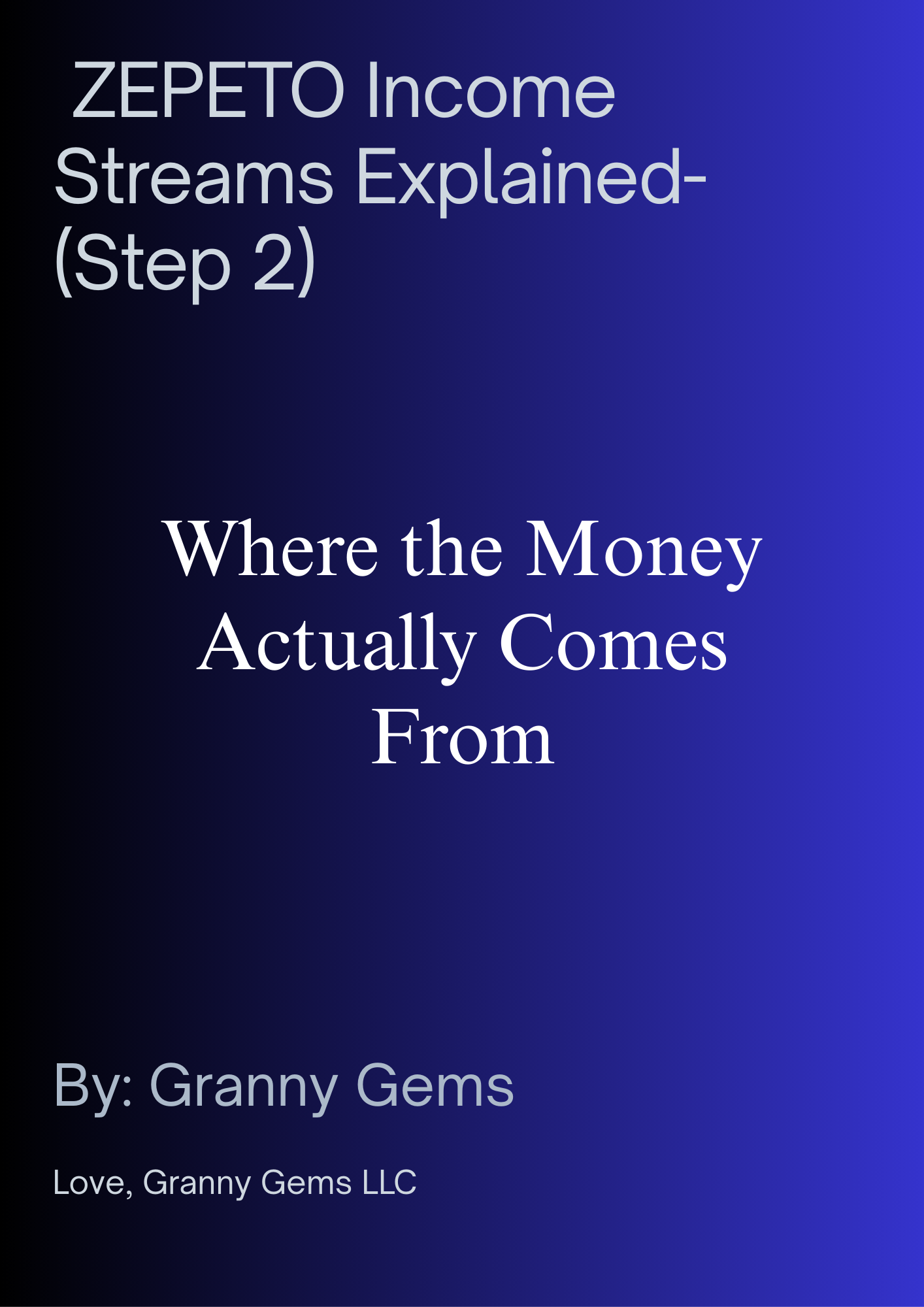 ZEPETO Income Streams Explained- (Step 2)