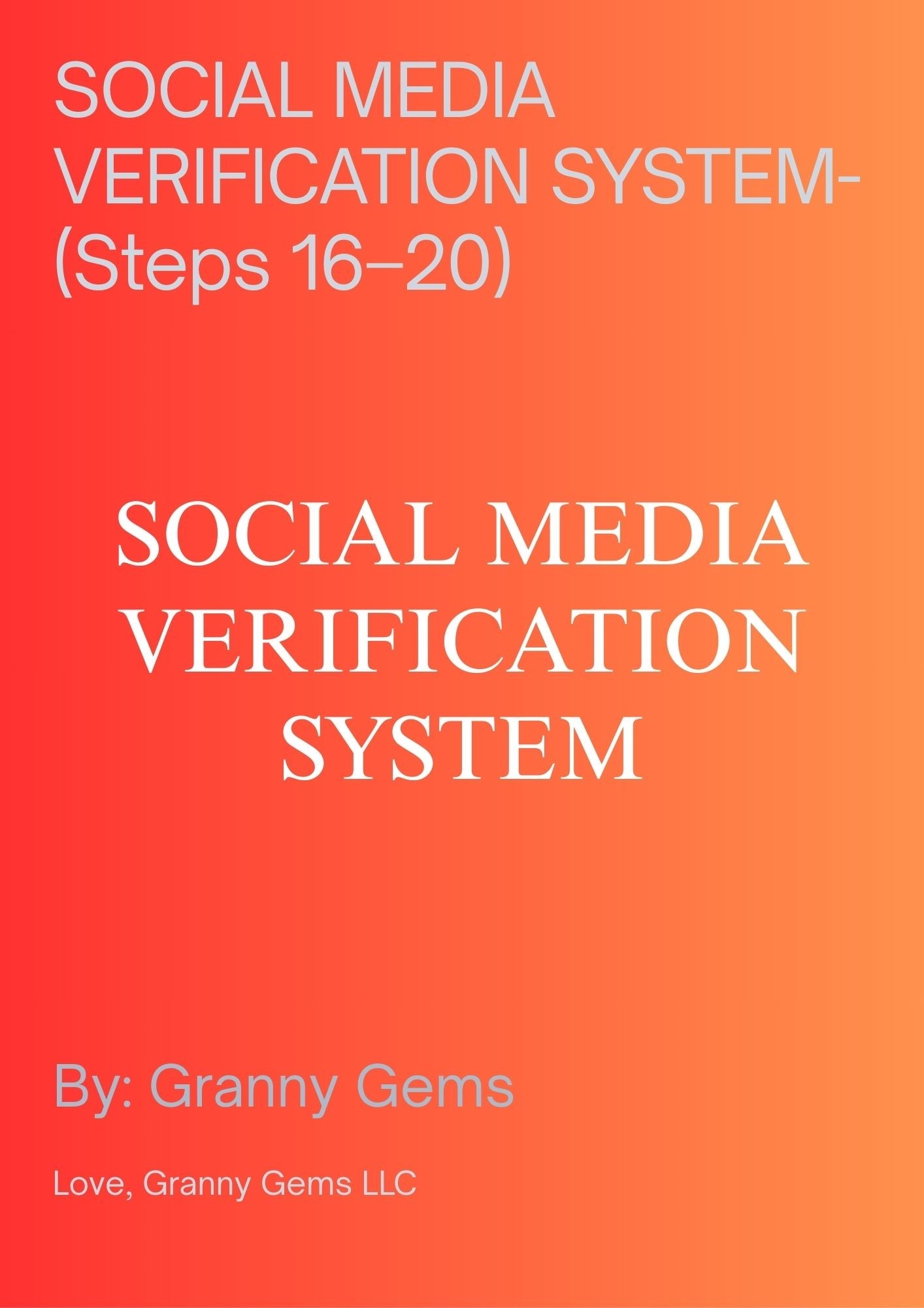 Social Verification Playbooks