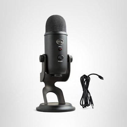 Logitech Creators Blue Yeti USB Microphone for Gaming, Streaming, Podcast, YouTube, Discord, PC, Studio Sound, Plug & Play-Midnight Blue
