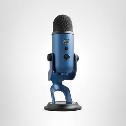Logitech Creators Blue Yeti USB Microphone for Gaming, Streaming, Podcast, YouTube, Discord, PC, Studio Sound, Plug & Play-Midnight Blue