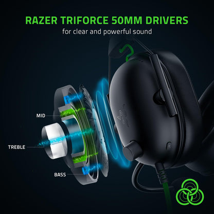 Razer BlackShark V2 X Xbox Gaming Headset: 50mm Drivers - Cardioid Mic - Lightweight - Comfortable, Noise Isolating Earcups - for Xbox Series X, Series S, PS5, PC, Switch via 3.5mm Audio Jack - Black