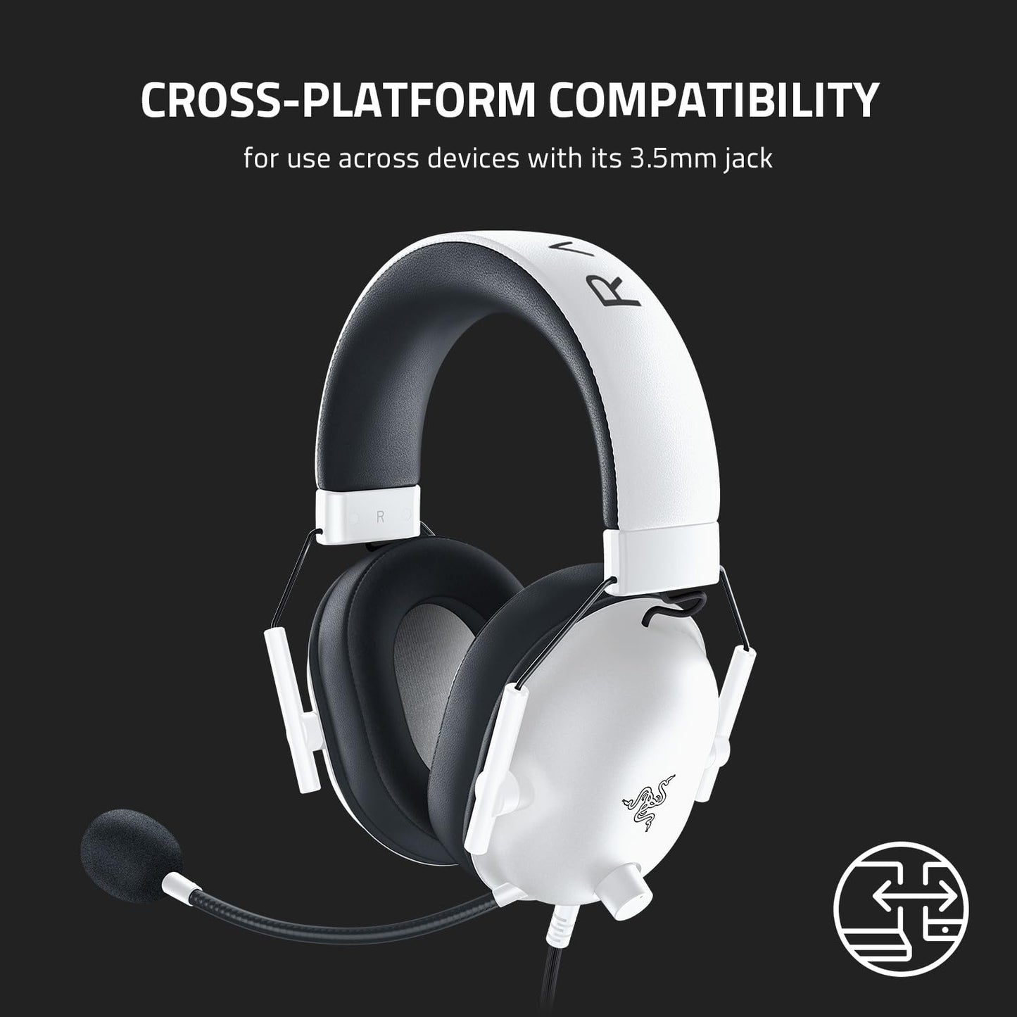 Razer BlackShark V2 X Xbox Gaming Headset: 50mm Drivers - Cardioid Mic - Lightweight - Comfortable, Noise Isolating Earcups - for Xbox Series X, Series S, PS5, PC, Switch via 3.5mm Audio Jack - Black