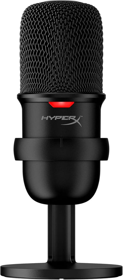 HyperX SoloCast USB Condenser Microphone Tap-to-Mute Sensor Card for Gaming Streaming Podcasts Twitch YouTube Discord - Black (Renewed)