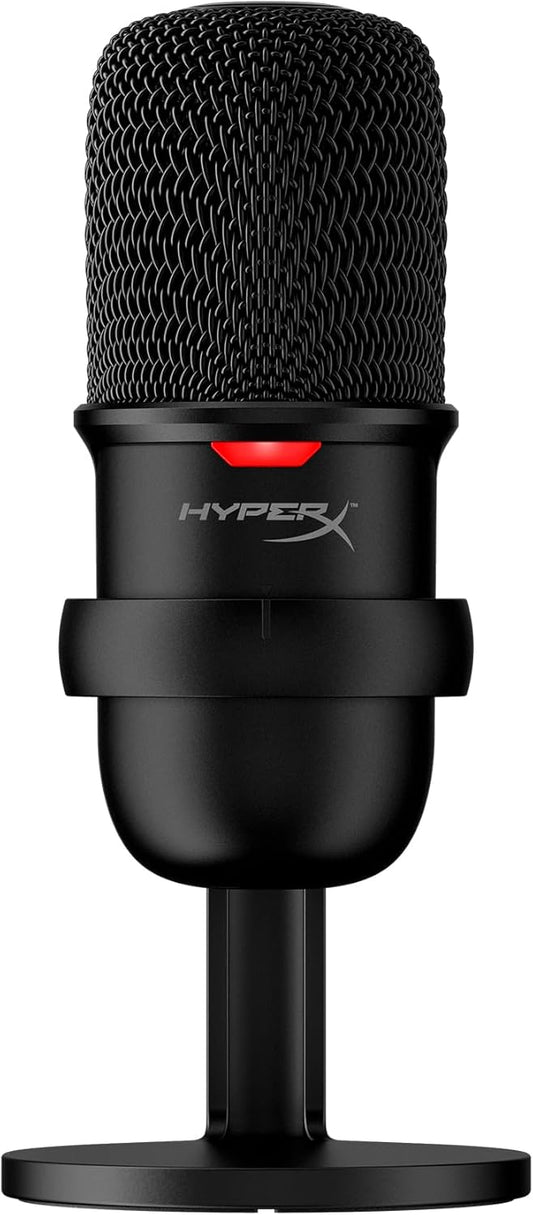 HyperX SoloCast USB Condenser Microphone Tap-to-Mute Sensor Card for Gaming Streaming Podcasts Twitch YouTube Discord - Black (Renewed)