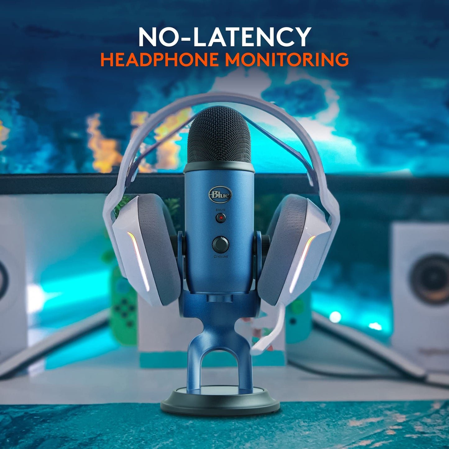 Logitech Creators Blue Yeti USB Microphone for Gaming, Streaming, Podcast, YouTube, Discord, PC, Studio Sound, Plug & Play-Midnight Blue