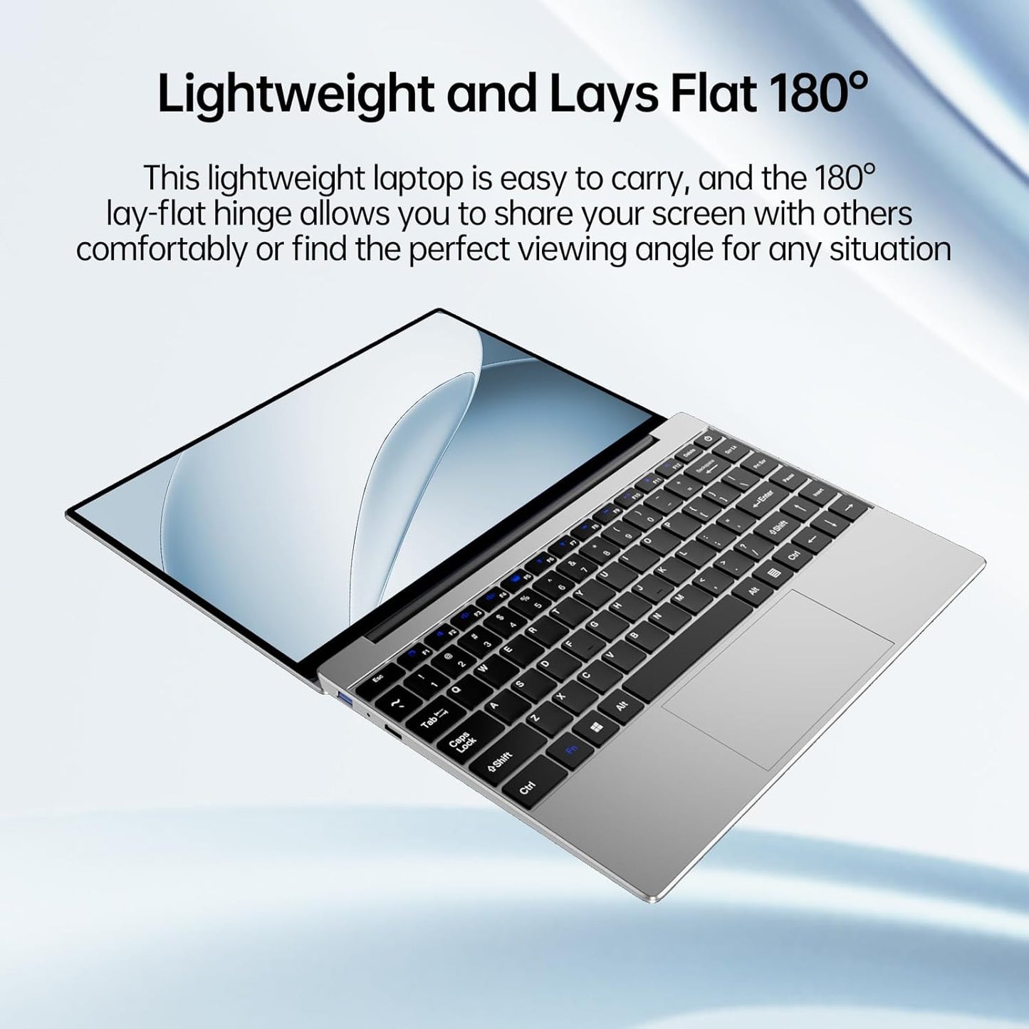 2026 Latest 14'' Laptop Compatible with Windows 11, 8GB RAM 256GB SSD, i3-6100U Processor, 1080P FHD Display, USB3.2 Gen1, Mini-HDMI, WiFi5, Bluetooth5, Webcam, TF Card Slot, Lightweight, Silver