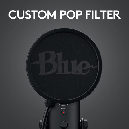 Logitech Creators Blue Yeti USB Microphone for Gaming, Streaming, Podcast, YouTube, Discord, PC, Studio Sound, Plug & Play-Midnight Blue