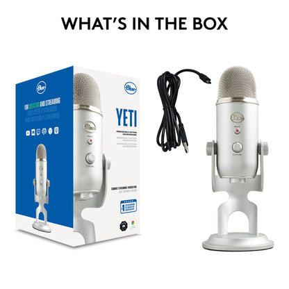 Logitech Creators Blue Yeti USB Microphone for Gaming, Streaming, Podcast, YouTube, Discord, PC, Studio Sound, Plug & Play-Midnight Blue