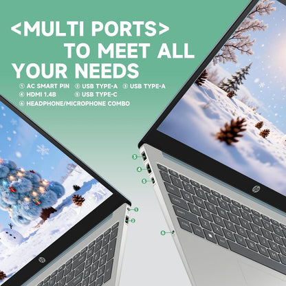 HP 15.6 Touchscreen Laptop Computer - 16GB RAM, 512GB SSD, Windows 11 Pro, FHD Anti-Glare, Intel Core i3-N305, Intel UHD Graphics, Copilot AI, Long Battery Life, Business Laptop for Work & Students