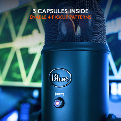 Logitech Creators Blue Yeti USB Microphone for Gaming, Streaming, Podcast, YouTube, Discord, PC, Studio Sound, Plug & Play-Midnight Blue