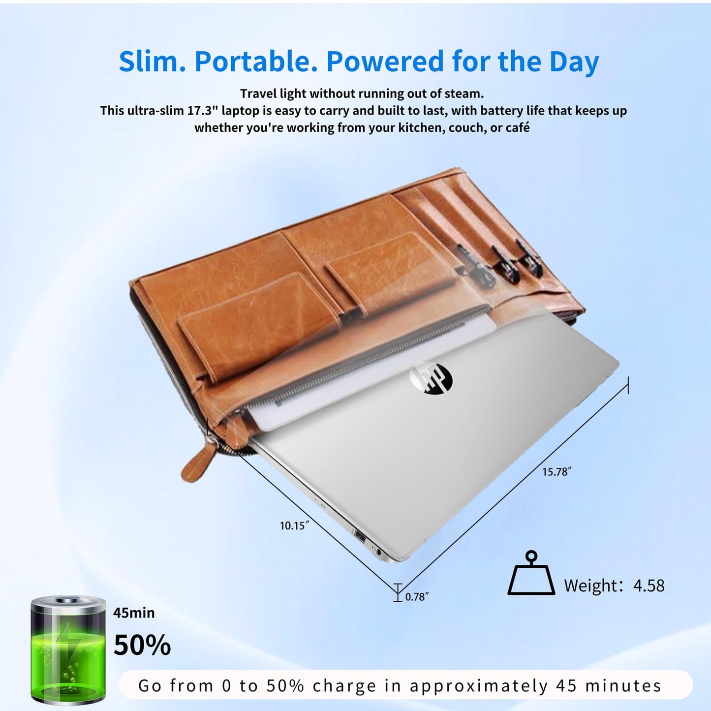 HP Flagship 17 Laptop Computer - AMD Ryzen 5, AMD Radeon Graphics, 17.3 FHD IPS Anti-Glare, Wi-Fi6 & BT 5.4, Fast Charge, Win 11 Pro Laptop for Business & Student, w/Redragon Kit, 16GB RAM, 1TB SSD