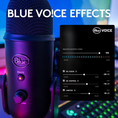 Logitech Creators Blue Yeti USB Microphone for Gaming, Streaming, Podcast, YouTube, Discord, PC, Studio Sound, Plug & Play-Midnight Blue