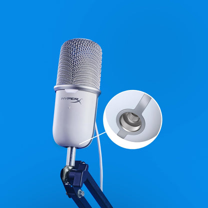 HyperX SoloCast 2 – Gaming USB Condenser Mic for PC, USB-C to USB-A, Built-in Pop Filter, Internal Shock Mount, Plug and Play, 24-bit / 96kHz, Compact Tiltable Stand – Black