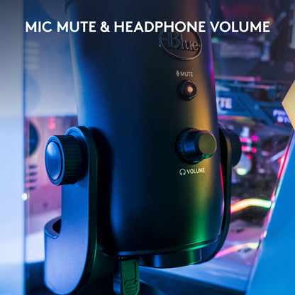Logitech Creators Blue Yeti USB Microphone for Gaming, Streaming, Podcast, YouTube, Discord, PC, Studio Sound, Plug & Play-Midnight Blue