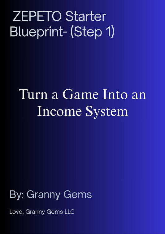ZEPETO Starter Blueprint- (Step 1)