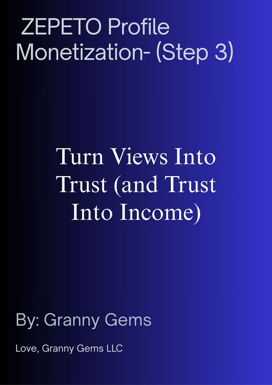 ZEPETO Profile Monetization- (Step 3)