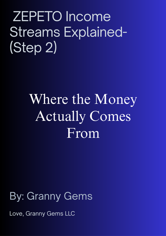 ZEPETO Income Streams Explained- (Step 2)