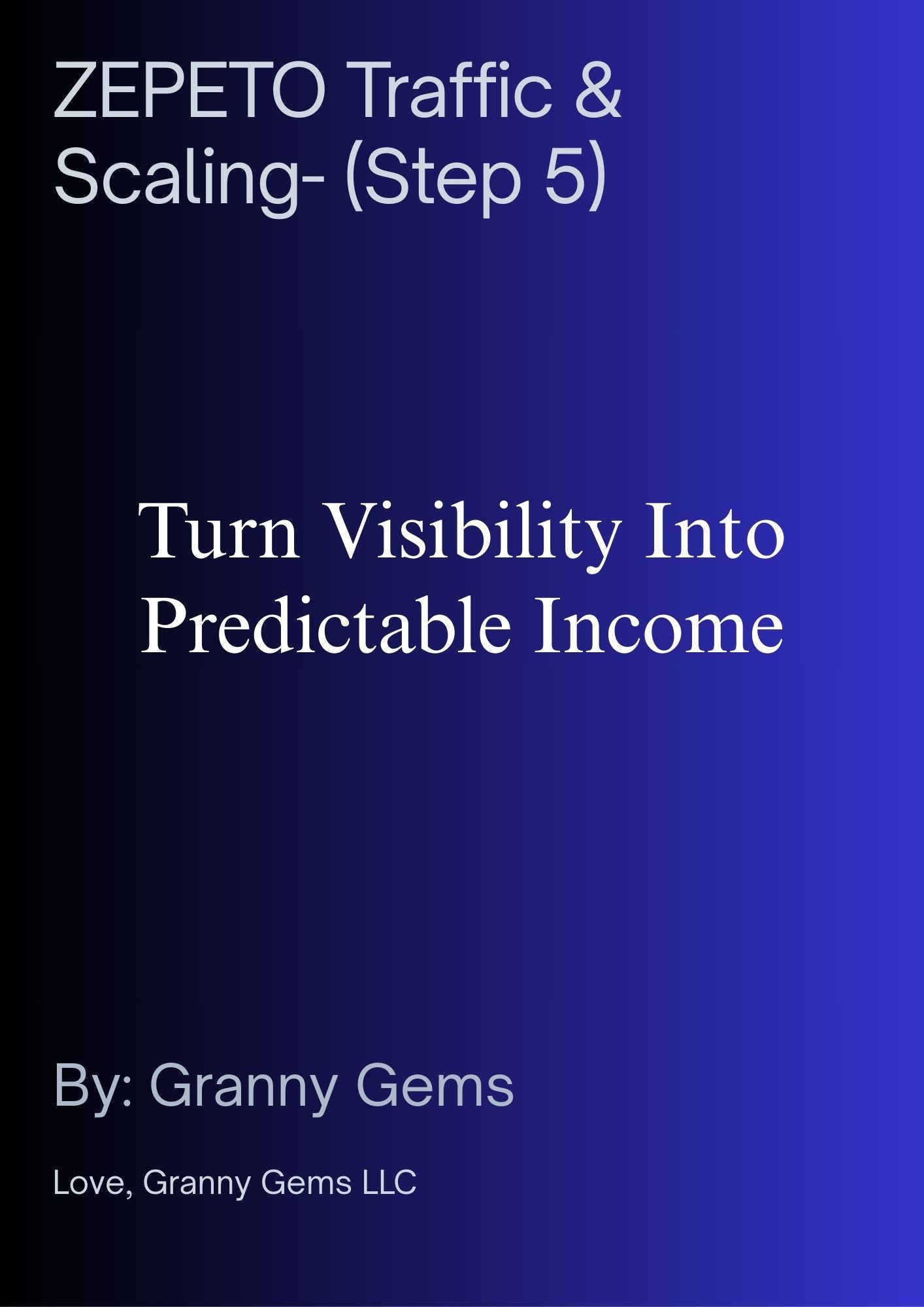 ZEPETO Traffic & Scaling- (Step 5)