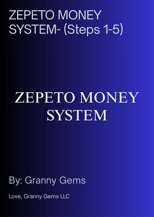 ZEPETO MONEY SYSTEM- (Steps 1-5)